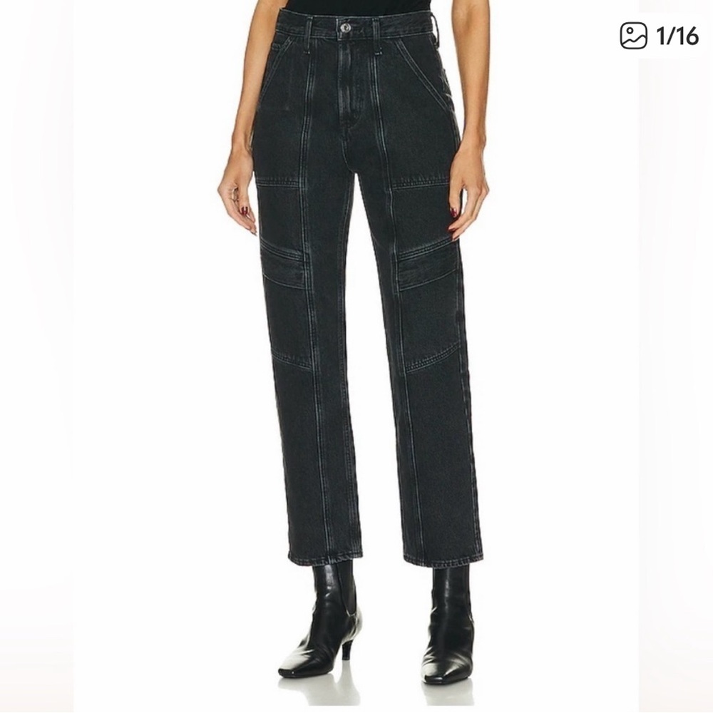 Agolde Black Cooper Cargo Jeans